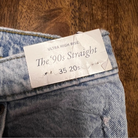 NWT Abercrombie & Fitch 90s Straight Ultra High Rise Jeans Size 35 / 20 Short - Picture 6 of 12